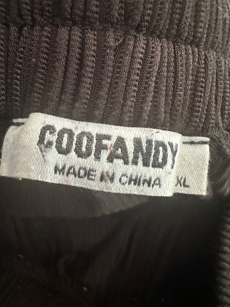 Coofandy Pants Womens Size XL Black Wideleg Ribbed Drawstring Waist Back Pockets - Picture 2 of 15